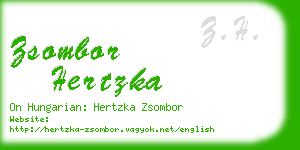 zsombor hertzka business card